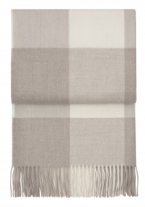 Плед из бэби альпаки WHISPER beige/whit 130х200 от ELVANG