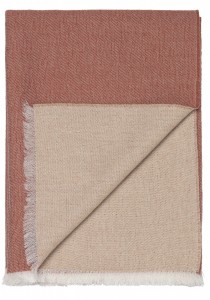 Плед из бэби альпаки VENICE white/rusty red 130х190 от ELVANG