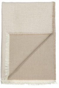 Плед из бэби альпаки VENICE white/latte 130х190 от ELVANG
