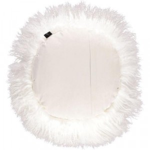 Подушка декоративная мех тибетской козы круглая Ivory от Natures Collection