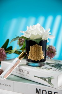 Ароматическая роза FRENCH ROSE ivory черная ваза от Cote Noir