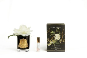 Ароматическая роза FRENCH ROSE ivory черная ваза от Cote Noir