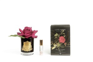 Ароматическая роза FRENCH ROSE carmine red черная ваза от Cote Noir
