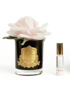 Ароматическая роза FRENCH ROSE pink черная ваза от Cote Noir