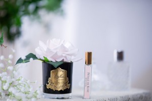 Ароматическая роза FRENCH ROSE pink черная ваза от Cote Noir