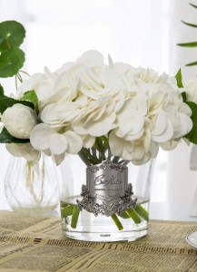 Букет гортензий с бутонами роз белый HYDRANGEAS&ROSEBUDS  от Cote Noir