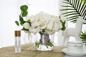 Букет гортензий с бутонами роз белый HYDRANGEAS&ROSEBUDS  от Cote Noir
