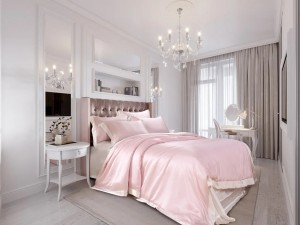 Luxe Dream Шелковое постельное белье Плаза розовый евро