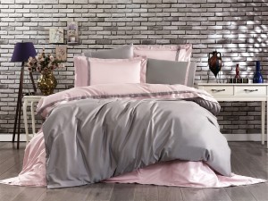 Постельное белье ELITE пудрово-серый евро от Grazie Home