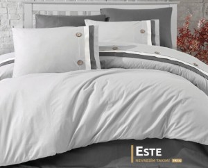 Постельное белье ESTE серый евро от Grazie Home
