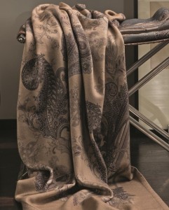 Элитный шерстяной плед Jaipur 10 biscotto 140х200 от Svad Dondi