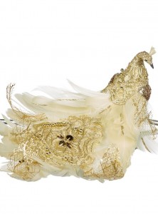 Новогоднее украшение кружевной павлин LACE PEACOCK ON CLIP от GOODWILL