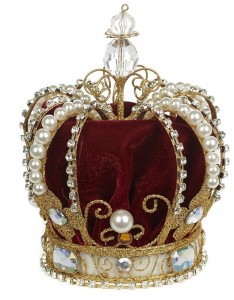 Новогоднее украшение верхушка корона 22 см WIRE FABR.JEWEL CROWN TREE TOPPER от GOODWILL