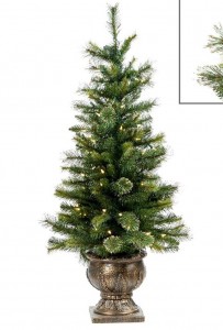 Ёлка новогодняя в кашпо с подсветкой LED L.PINE TREE IN POT GRN  от GOODWILL