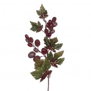 Новогоднее украшение Ветка виноградной лозы GRAPE CLUSTER LEAF от GOODWILL
