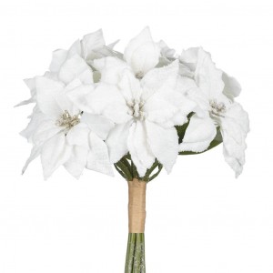 Новогоднее украшение Снежная пуансетия SNOW POINSETTIA от GOODWILL