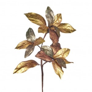 Новогоднее украшение Ветка METALL.MAGNOLIA LEAF STEM от GOODWILL