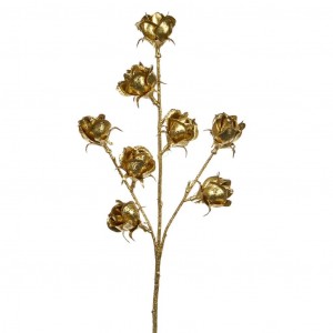 Новогоднее украшение Ветка METALLIC ROSE STEM  от GOODWILL