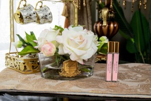 Ароматический букет роз, светло-розовый, овальная ваза OVAL blush  (pink gold box) от Cote Noir