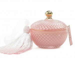 Свеча ароматическая розовая шкатулка Pink  Round Art Deco от Cote Noir