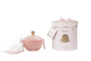 Свеча ароматическая розовая шкатулка Pink  Round Art Deco от Cote Noir