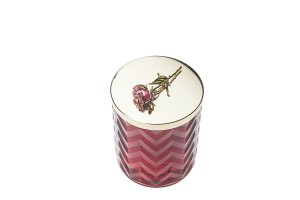 Свеча ароматическая большая платок 450 гр HERRINGBONE RED от Cote Noir