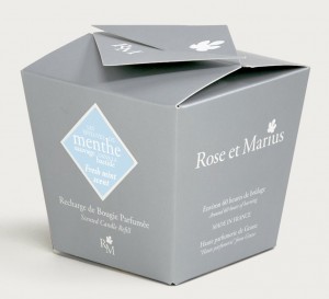 Запасная свеча парфюмированная 200 гр. Мята от Rose&Marius