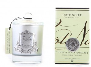 Свеча парфюмированная 75 гр, серебряный стаканчик CITRON VERT от COTE NOIRE