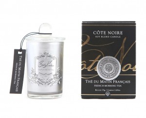 Свеча парфюмированная 75 гр, серебряный стаканчик THE DU MATIN от COTE NOIRE