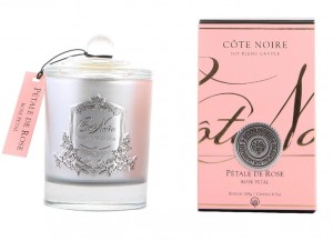 Свеча парфюмированная 185 гр,  серебряный стаканчик PETAL DE ROSE от COTE NOIRE