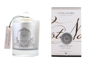 Свеча парфюмированная 185 гр,  серебряный стаканчик JARDIN BLANC от COTE NOIRE