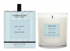 Свеча ароматическая в стаканчике 90х80 mm Морская соль и Мох от  Stoneglow