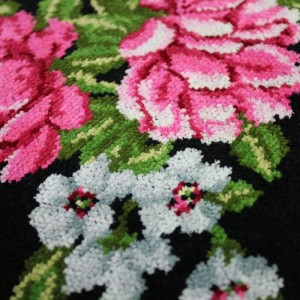 Элитный шенилловый плед Peony schwarz 10 150х250 от Feiler