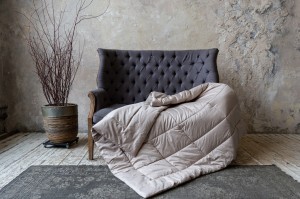 Одеяло с верблюжьим пухом ALMOND WOOL GRASS теплое 150х200 от German Grass
