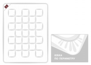 Наматрасник с юбкой  MATTRESS СOTTONWASH GRASS 140х200х30 от German Grass