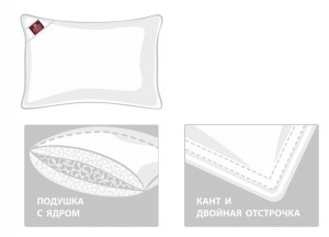 Подушка пуховая упругая 50х68 German Grass 3D Aloe Vera