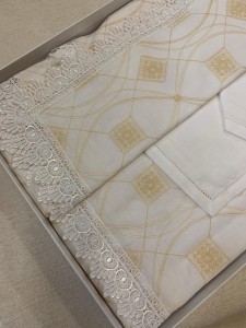 Скатерть льняная 1732 PANNA 170х270+12 салфеток от Gamba