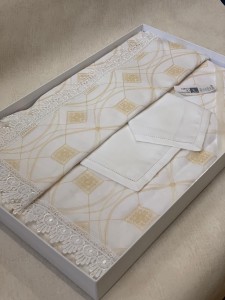 Скатерть льняная 1732 PANNA 170х270+12 салфеток от Gamba