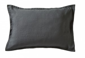 Элитное льняное постельное белье евро LUXOR GRAPHITE от Blanc des Vosge