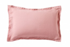 Элитное льняное постельное белье евро LUXOR BOIS DE ROSE от Blanc des Vosge