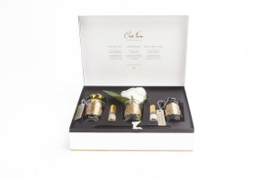 Подарочный набор (диффузор, бутон гардении, 2 спрея, свеча) GIFT PACK BLONDE VANILLA от Cote Noir