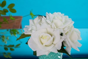 Ароматический букет роз белый HERRINGBONE FLOWER jade от Cote Noir