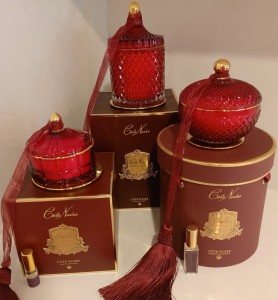 Свеча ароматическая 300 гр Red  Round Art Deco от Cote Noir