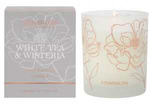 Свеча ароматическая Белый чай и Глициния 85х75 mm от Stoneglow