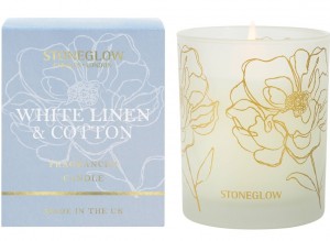 Свеча ароматическая Белый лен и Хлопок  85х75 mm от Stoneglow