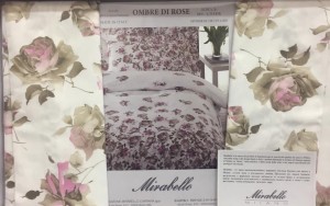 Постельное белье 1.5 спальное Mirabello Ombre di rose v19 rosa розово/бежевый
