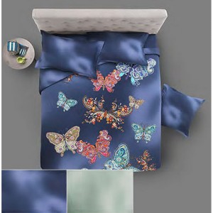 Постельное белье из сатина евро макси 220х240 MARIPOSA  зелен/salvia v27 от Mirabello