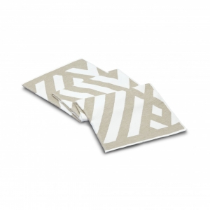 Пляжное полотенце из длинноволокнистого хлопка 100х180 Geometric  white/flax (белый/льняной) от Lapartment (Casual Avenue)