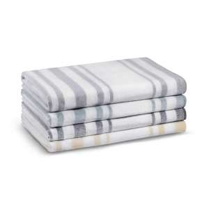 Пляжное полотенце из длинноволокнистого хлопка 100х180 Otto White/Gray (белый/серый) от Lapartment (Casual Avenue)