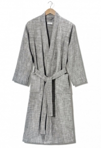 Халат вафельный из длинноволокнистого хлопка Gauze dark gray (темно-серый) от Lapartment (Casual Avenue)